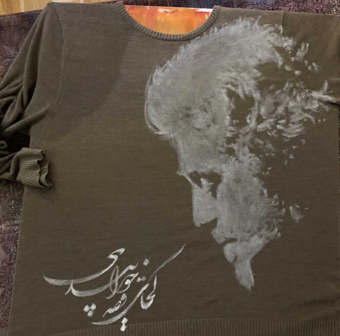 CUSTOM PAINT ON WOOL CLOTH