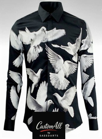 کاستوم کالیگرافی پیراهن تمام نخ